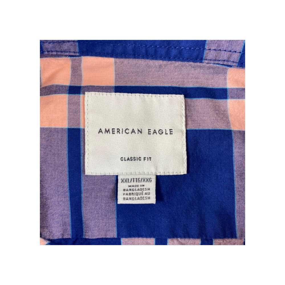 American Eagle Outfitters Mens Classic Fit Plaid Long Sleeve Button Down XXL - Picture 5 of 6